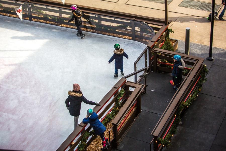 Christmas in Paris; pop-up ice skating rinks for all the family